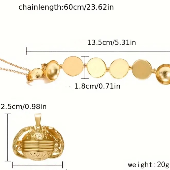 Gold Locket Pendant Necklace for Pictures - Picture 2 of 3